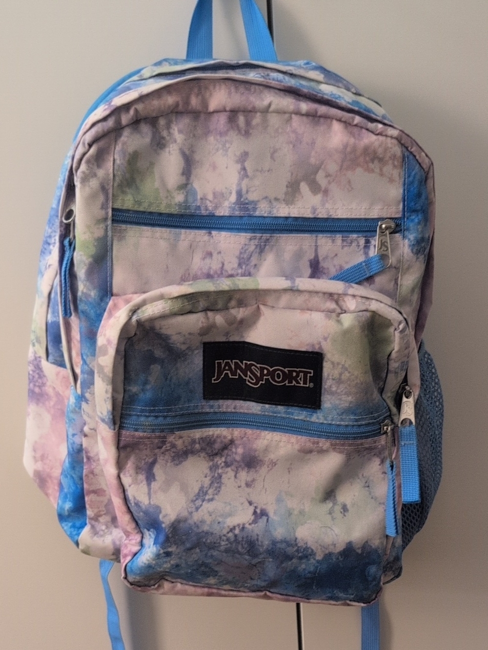 Jansport Kids Backpack - Blue, Purple, Pink Watercolor Print